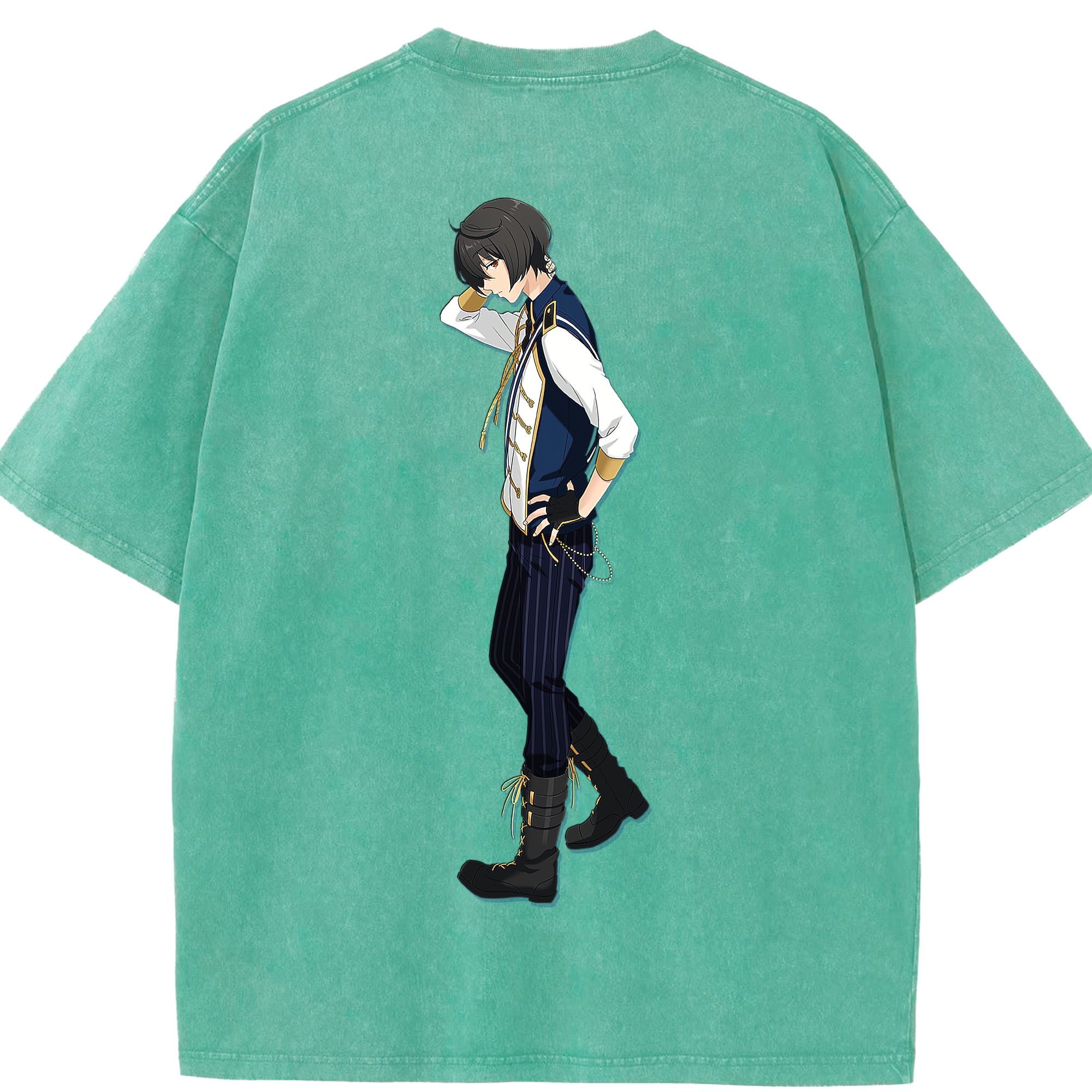 （画像用） あんさんぶるスターズ! Ensemble Stars 綿100% ヴィンテージ風 半袖Tシャツ（背面プリント）
